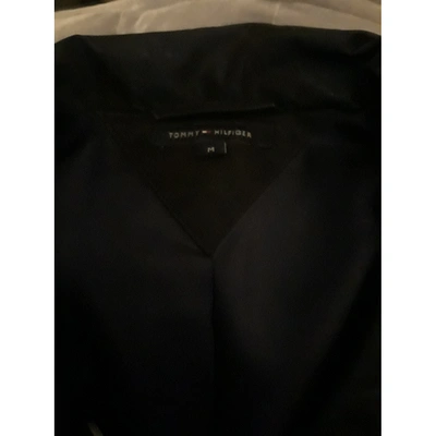 Pre-owned Tommy Hilfiger Trench Coat In Blue