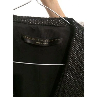 Pre-owned Francesco Scognamiglio Glitter Short Vest In Black