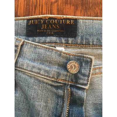 Pre-owned Juicy Couture Straight Pants In Blue