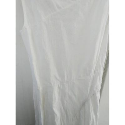 NARCISO RODRIGUEZ Pre-owned Linen Mid-length Dress In White