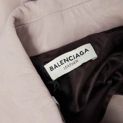 Pre-owned Balenciaga Pink Leather Leather Jacket