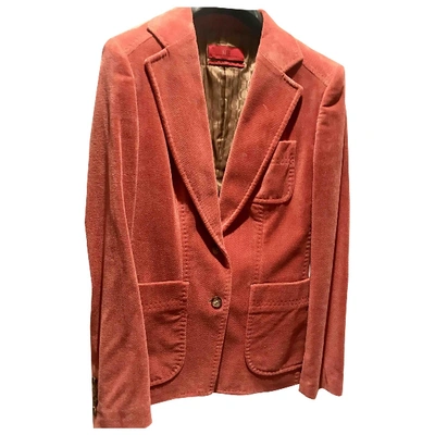 Pre-owned Carolina Herrera Orange Cotton Jacket