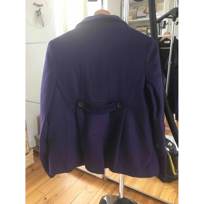 Pre-owned Comptoir Des Cotonniers Purple Wool Coat