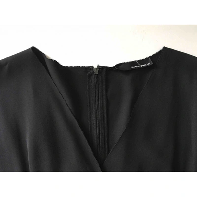 Pre-owned Amanda Wakeley Silk Maxi Dress In Black