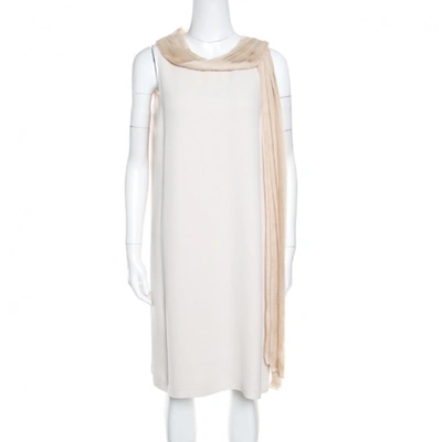 Pre-owned Fendi Beige Silk Dress