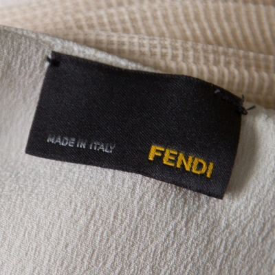 Pre-owned Fendi Beige Silk Dress