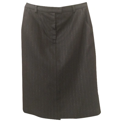 Pre-owned Iceberg Wool Mid-length Skirt In Black