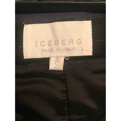 Pre-owned Iceberg Wool Mid-length Skirt In Black