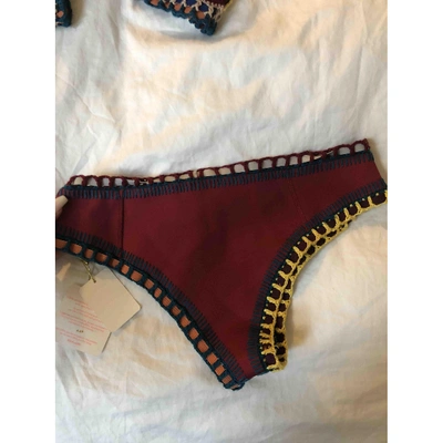 Pre-owned Kiini Two-piece Swimsuit In Burgundy