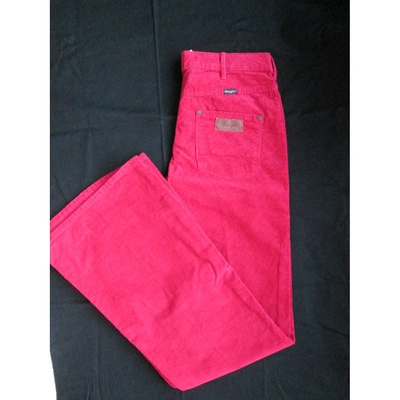 Pre-owned Wrangler Red Cotton Jeans