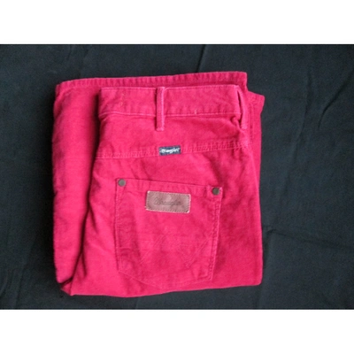 Pre-owned Wrangler Red Cotton Jeans