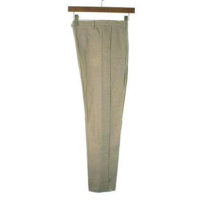 Pre-owned Lanvin Beige Cotton Trousers