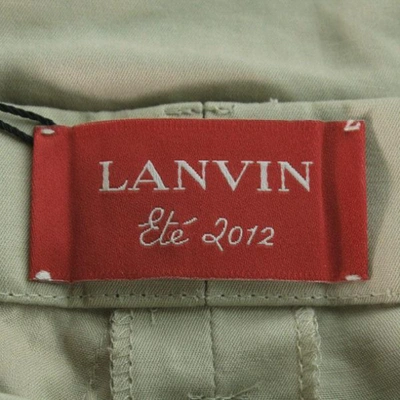 Pre-owned Lanvin Beige Cotton Trousers