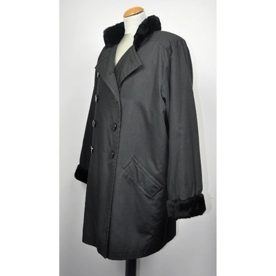 Pre-owned Saint Laurent Black Polyester Coat