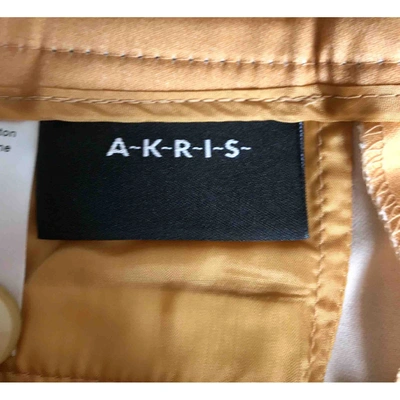 Pre-owned Akris Yellow Cotton - Elasthane Shorts