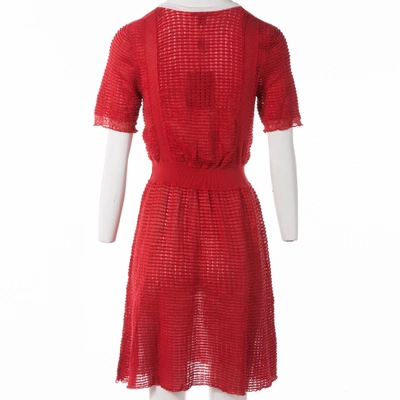 Pre-owned Louis Vuitton Silk Mid-length Dress In Red