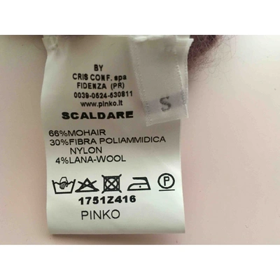 Pre-owned Pinko Wool Top In Burgundy