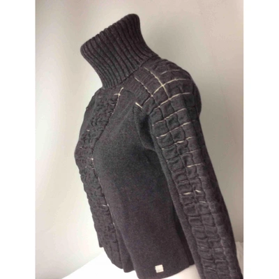 Pre-owned Chanel Wool Top In Anthracite