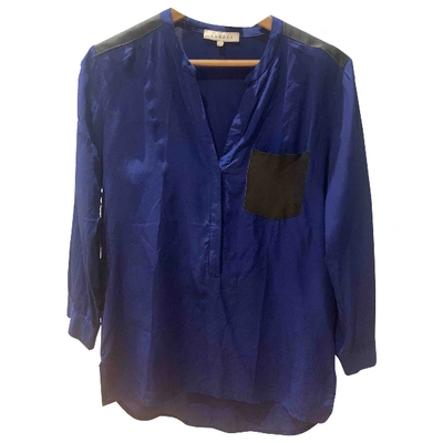 Pre-owned Sandro Silk Blouse In Blue