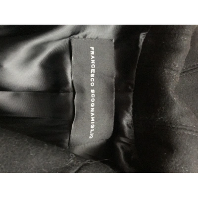 Pre-owned Francesco Scognamiglio Black Leather Coat