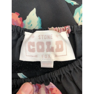 Pre-owned Stone Cold Fox Silk Blouse In Black