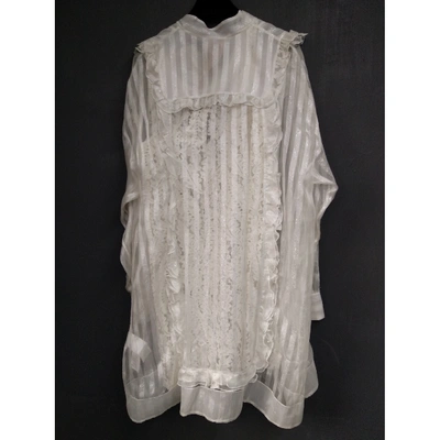 Pre-owned N°21 Silk Mid-length Dress In White
