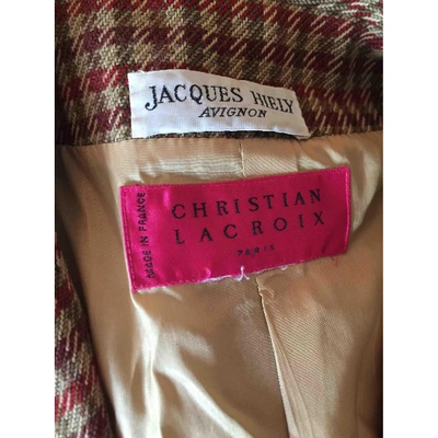 Pre-owned Christian Lacroix Burgundy Wool Jacket