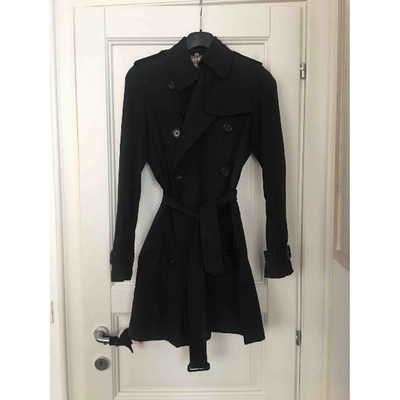 Pre-owned Burberry Trench Coat In Black