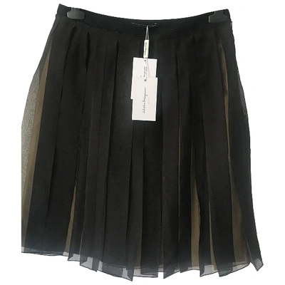 Pre-owned Ferragamo Mid-length Skirt In Black