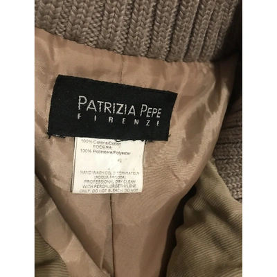 Pre-owned Patrizia Pepe Velvet Jacket In Beige