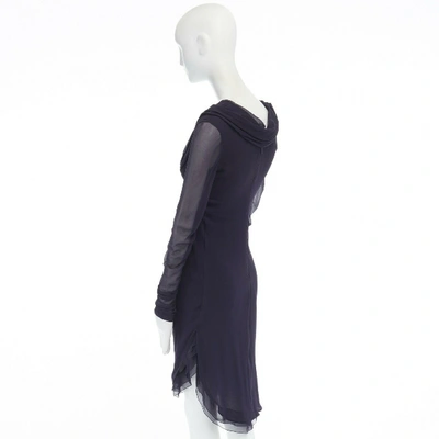 Pre-owned Valentino Silk Dress In Blue