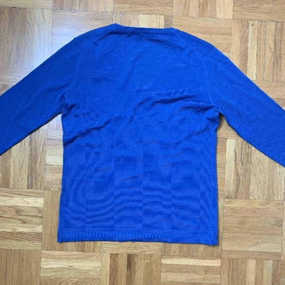 Pre-owned Versace Wool T-shirt In Blue