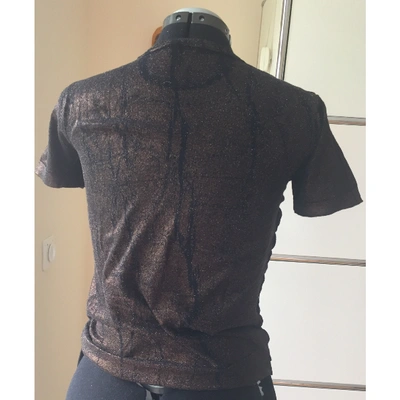 Pre-owned Prada Brown Synthetic Top