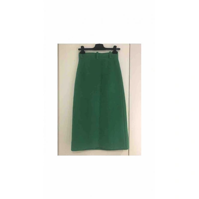 Pre-owned Balenciaga Wool Mid-length Skirt In Green