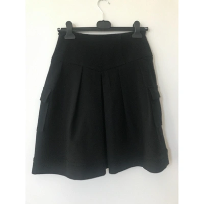 Pre-owned Diane Von Furstenberg Mid-length Skirt In Black