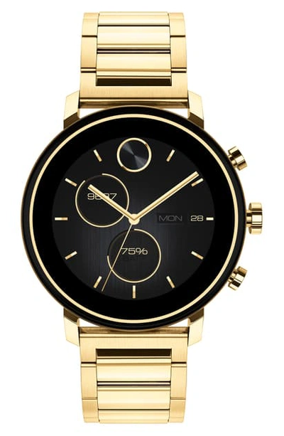 Shop Movado Bold Connect 2.0 Chronograph Bracelet Watch, 42mm In Gold
