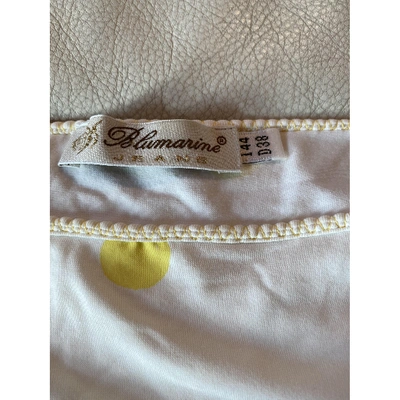 Pre-owned Blumarine White Synthetic Top