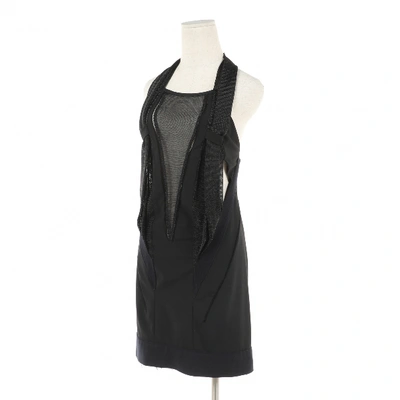 Pre-owned Anthony Vaccarello Black Wool Dress