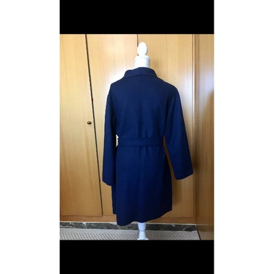 Pre-owned Max Mara Wool Coat In Blue