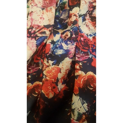 Pre-owned Msgm Silk Mid-length Skirt In Multicolour