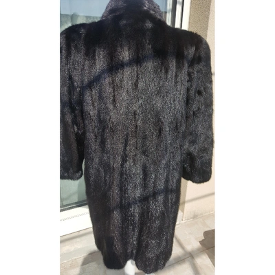 Pre-owned Saint Laurent Black Mink Coat