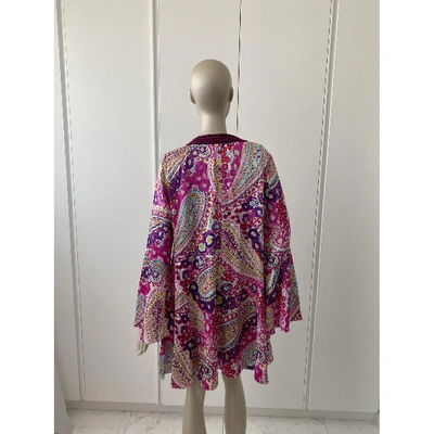 Pre-owned Andrew Gn Silk Mid-length Dress In Multicolour