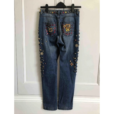 Pre-owned Dolce & Gabbana Blue Cotton Jeans