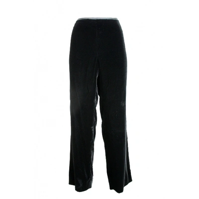 Pre-owned Armani Collezioni Black Velvet Trousers