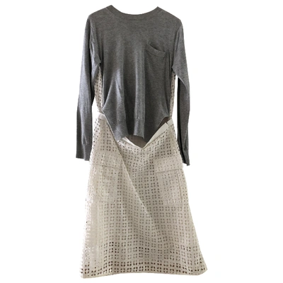 Pre-owned Sacai Luck Mid-length Dress In Grey
