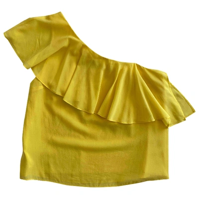 Pre-owned Alice And Olivia Silk Camisole In Yellow