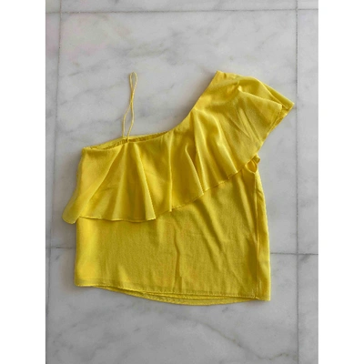 Pre-owned Alice And Olivia Silk Camisole In Yellow
