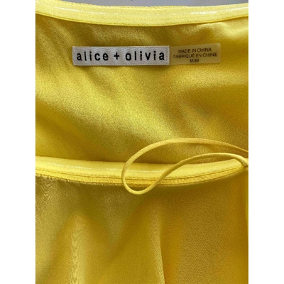 Pre-owned Alice And Olivia Silk Camisole In Yellow