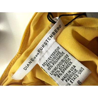 Pre-owned Diane Von Furstenberg Maxi Dress In Yellow