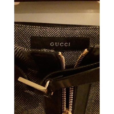 Pre-owned Gucci Wool Skirt In Black